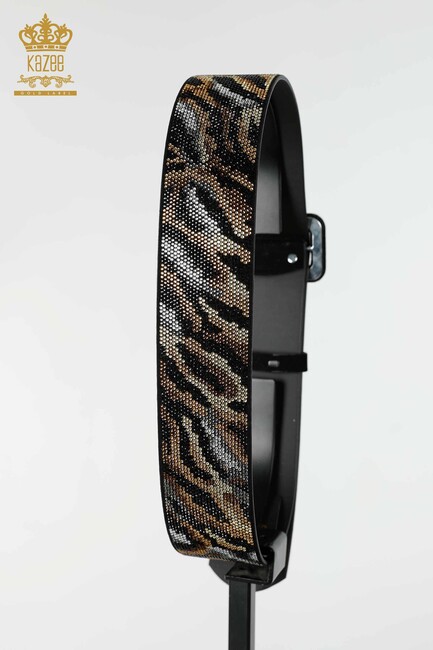 Women's Belt Stone Embroidered Black - 533 | KAZEE - Thumbnail