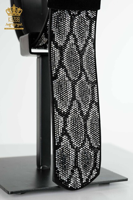 Women's Belt Stone Embroidered Black - 537 | KAZEE - Thumbnail