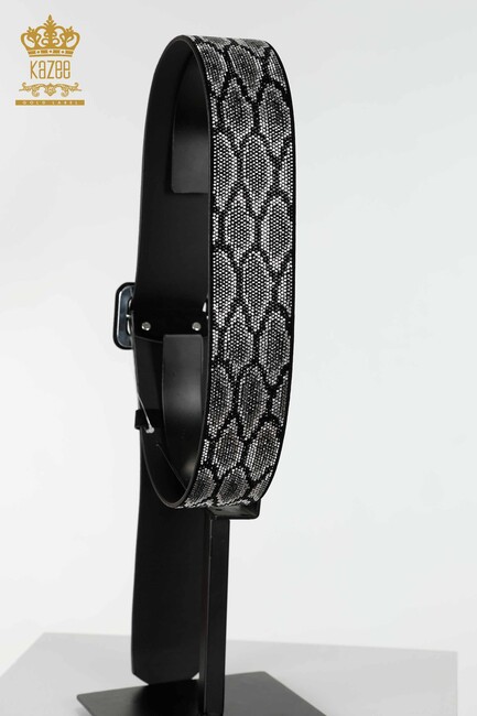 Women's Belt Stone Embroidered Black - 537 | KAZEE - Thumbnail