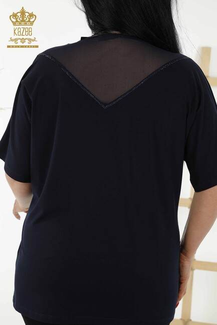 Women's Blouse Back Detailed Black - 79107 | KAZEE - Thumbnail