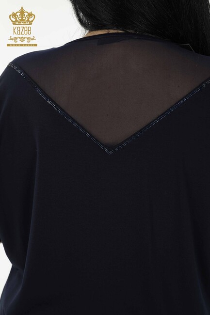 Women's Blouse Back Detailed Black - 79107 | KAZEE - Thumbnail