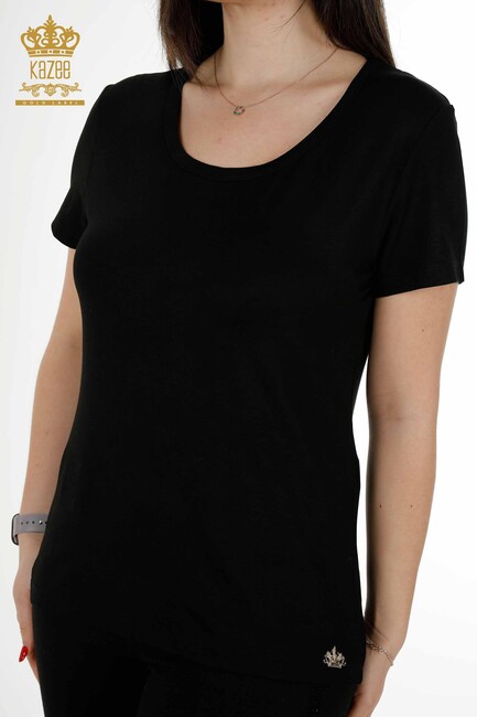 Women's Blouse Basic Black - 79177 | KAZEE - Thumbnail