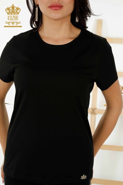 Women's Blouse Basic Black - 79178 | KAZEE - Thumbnail