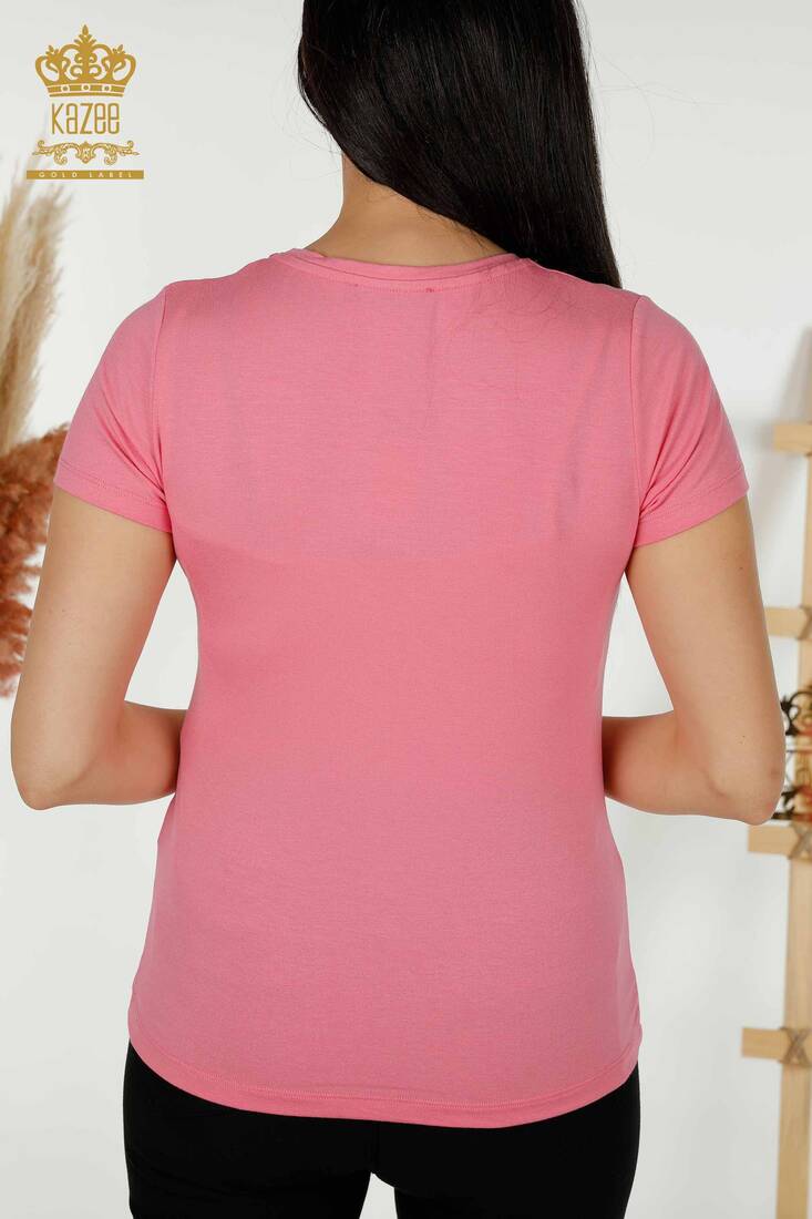 Women's Blouse Basic Pink - 79287 | KAZEE