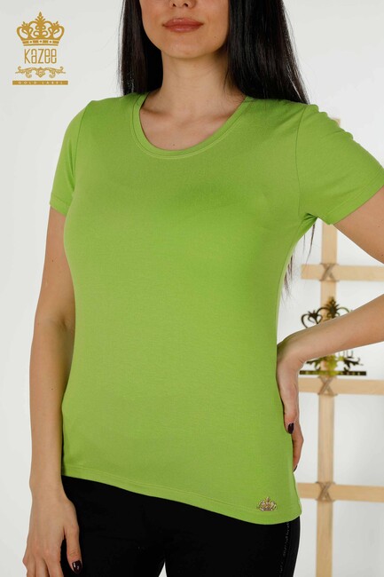 Women's Blouse Basic Pistachio Green - 79287 | KAZEE - Thumbnail