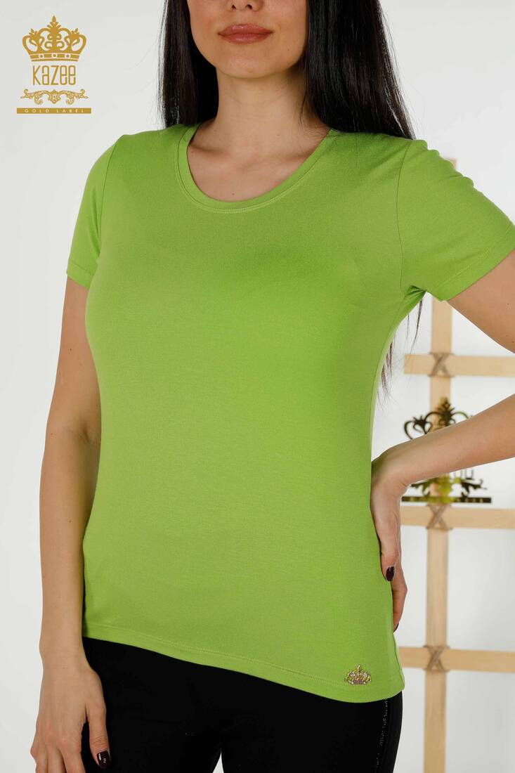 Women's Blouse Basic Pistachio Green - 79287 | KAZEE