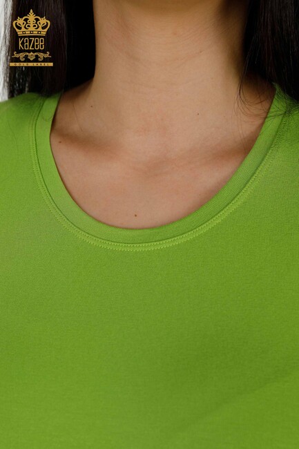 Women's Blouse Basic Pistachio Green - 79287 | KAZEE - Thumbnail