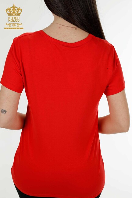 Women's Blouse Basic Red - 79177 | KAZEE - Thumbnail