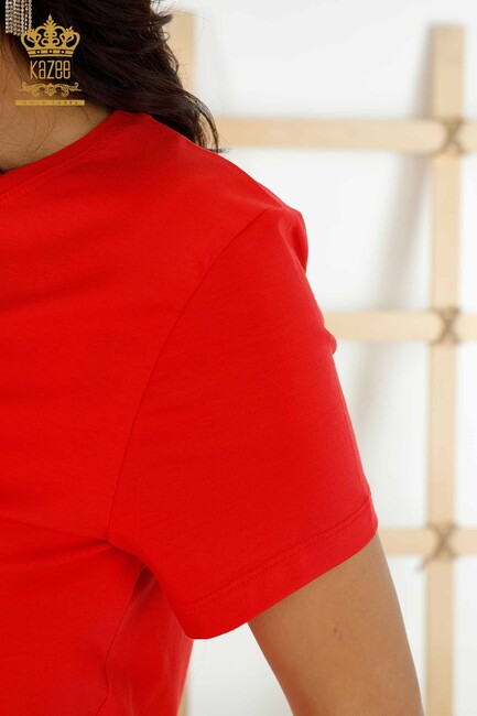 Women's Blouse Basic Red - 79178 | KAZEE - Thumbnail