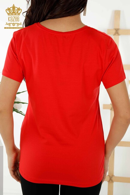 Women's Blouse Basic Red - 79178 | KAZEE - Thumbnail