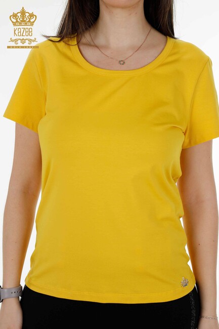 Women's Blouse Basic Yellow - 79177 | KAZEE - Thumbnail