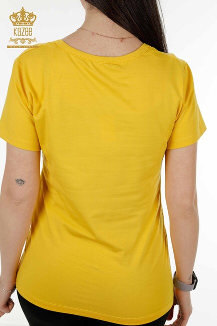 Women's Blouse Basic Yellow - 79177 | KAZEE - Thumbnail