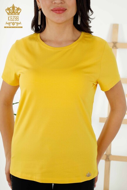 Women's Blouse Basic Yellow - 79178 | KAZEE - Thumbnail