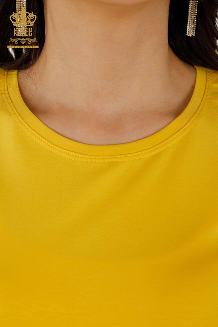 Women's Blouse Basic Yellow - 79178 | KAZEE - Thumbnail