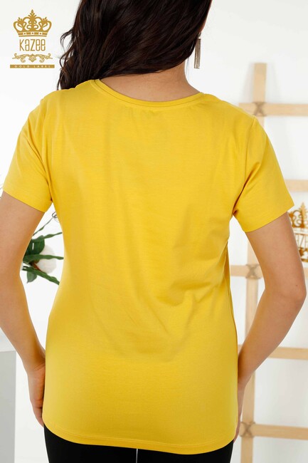 Women's Blouse Basic Yellow - 79178 | KAZEE - Thumbnail