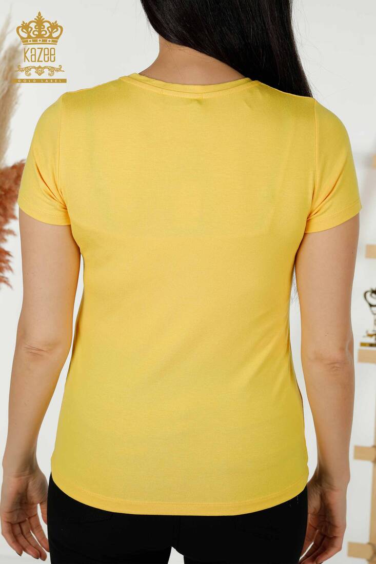 Women's Blouse Basic Yellow - 79287 | KAZEE