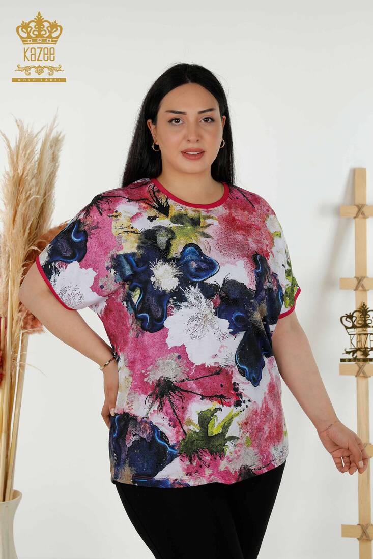 Women's Blouse Digital Printed Digital - 12008 | KAZEE