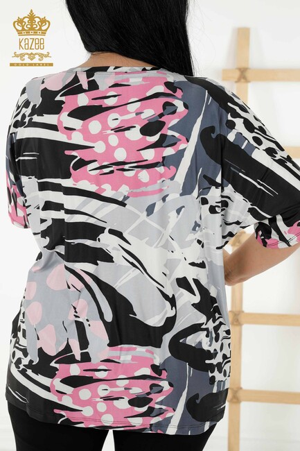 Women's Blouse Digital Printed Gray - 77897 | KAZEE - Thumbnail