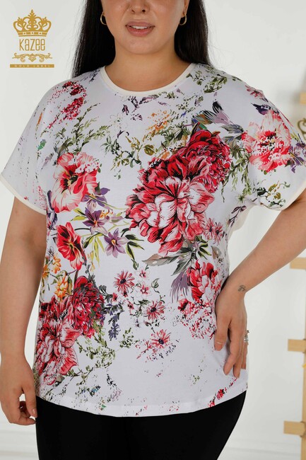 Women's Blouse Floral Pattern Digital - 12074 | KAZEE - Thumbnail