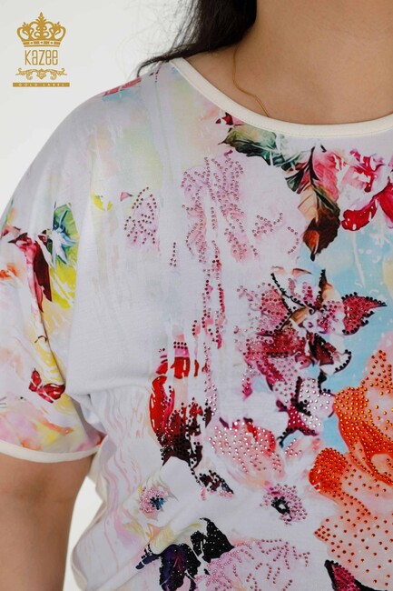 Women's Blouse Floral Pattern Digital - 12091 | KAZEE - Thumbnail