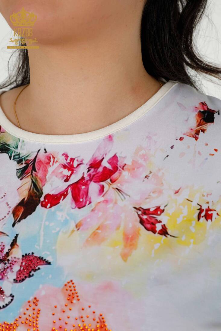 Women's Blouse Floral Pattern Digital - 12091 | KAZEE