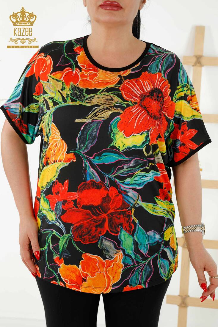 Women's Blouse Floral Pattern Digital - 12102 | KAZEE