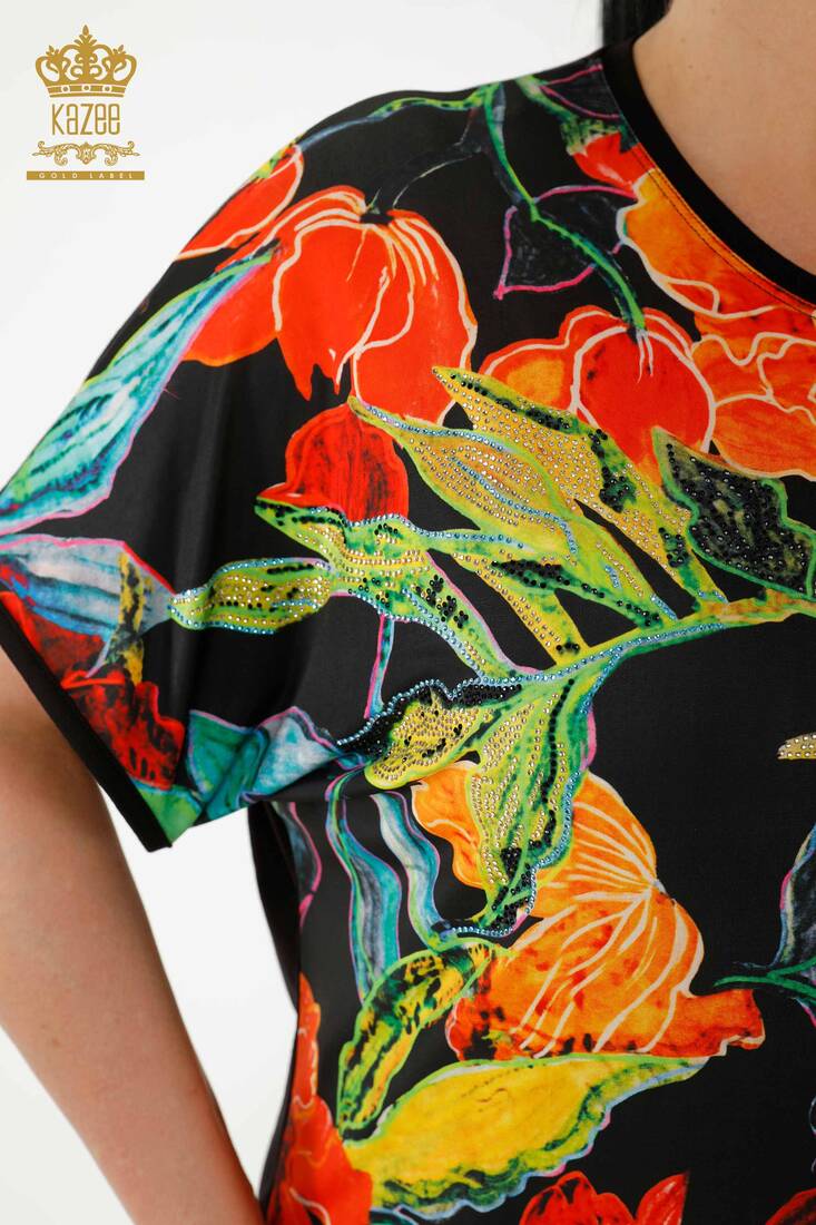 Women's Blouse Floral Pattern Digital - 12102 | KAZEE