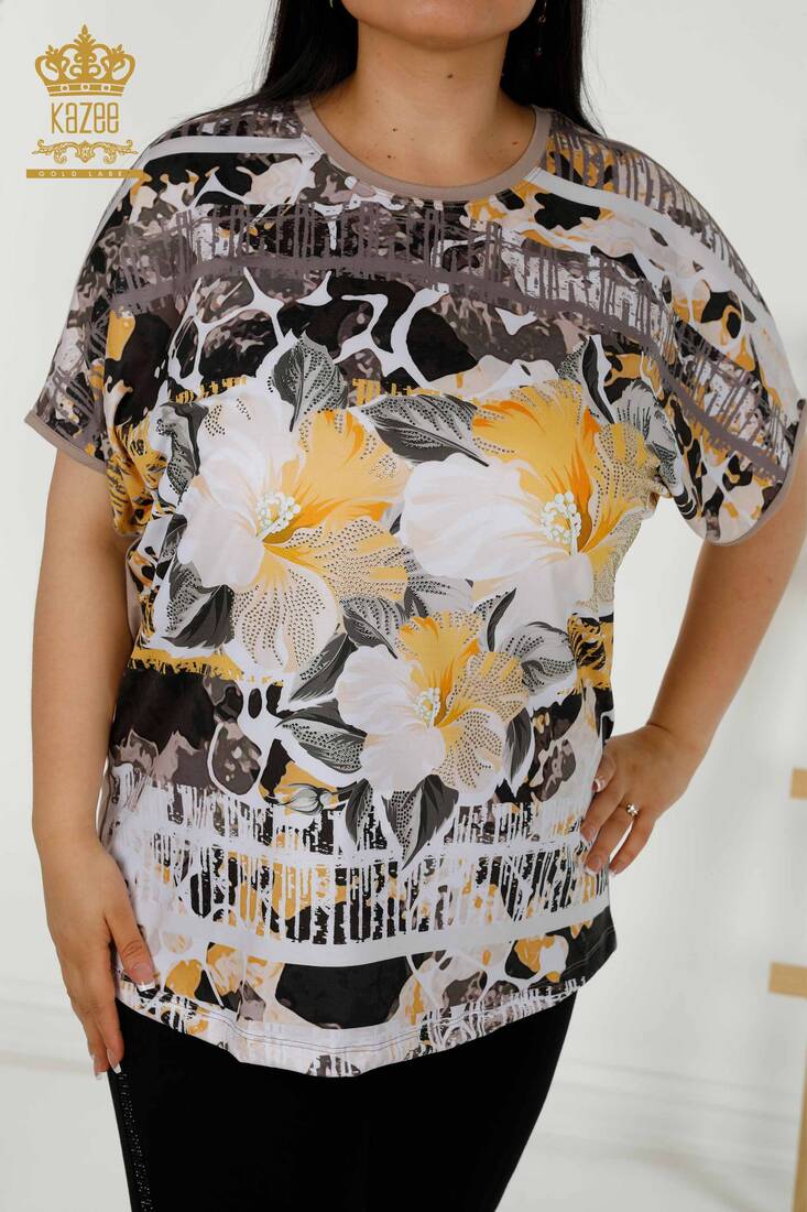 Women's Blouse Floral Pattern Digital - 12202 | KAZEE