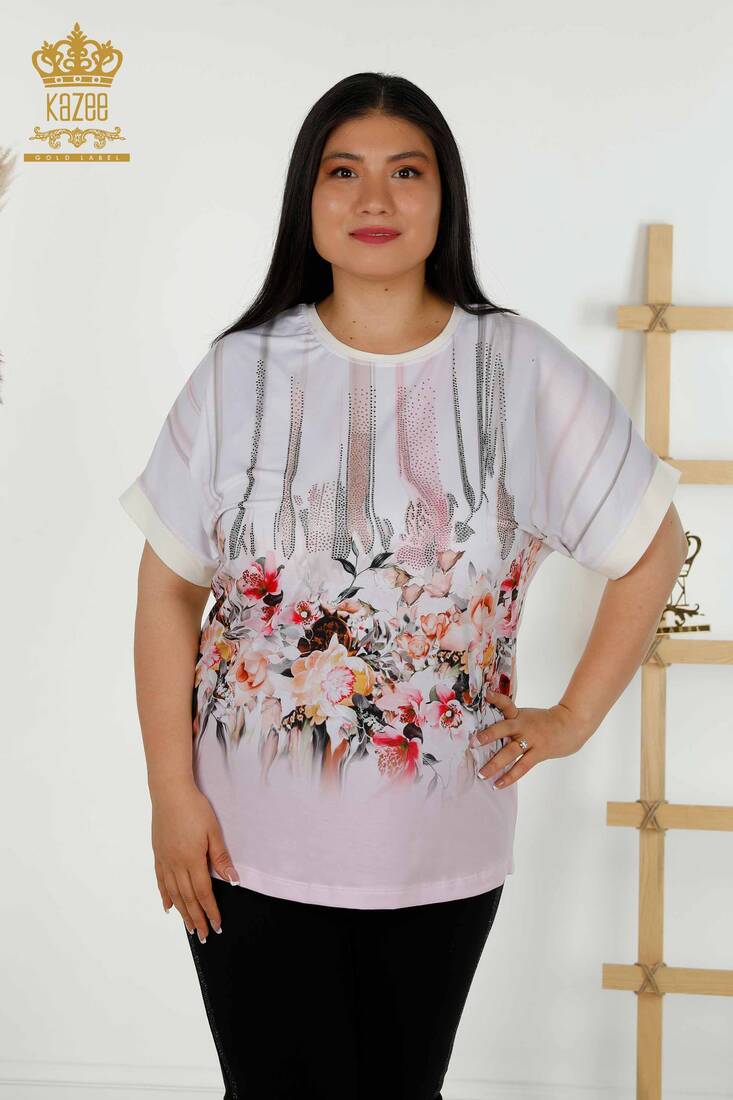 Women's Blouse Floral Pattern Digital - 79253 | KAZEE