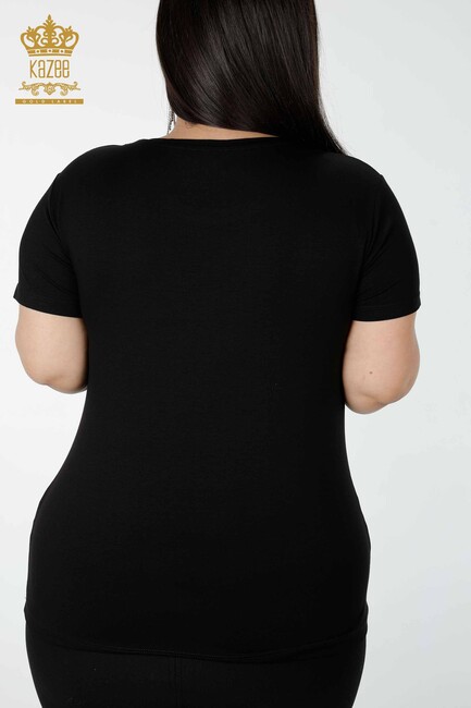 Women's Blouse Kazee Written Black - 78924 | KAZEE - Thumbnail