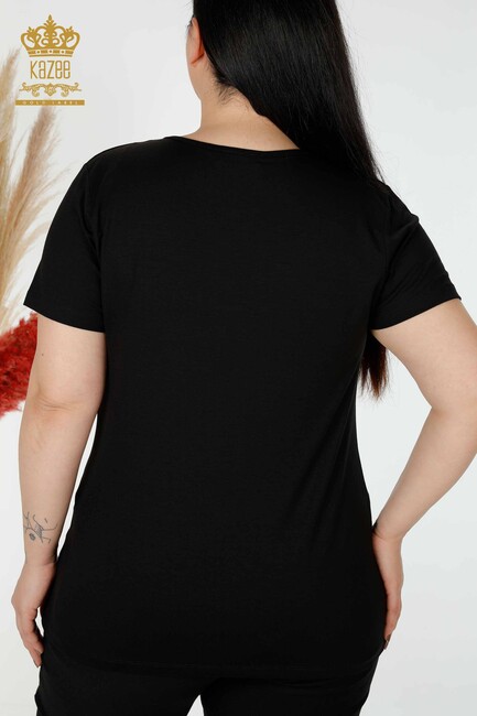 Women's Blouse Kazee Written Black - 78996 | KAZEE - Thumbnail