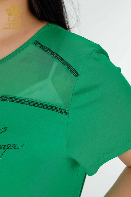 Women's Blouse Kazee Written Green - 78996 | KAZEE - Thumbnail