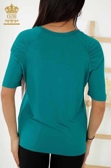 Women's Blouse Logo Green - 79219 | KAZEE - Thumbnail