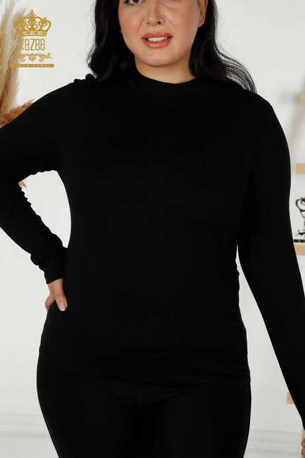 Women's Blouse Long Sleeve Black - 79258 | KAZEE - Thumbnail