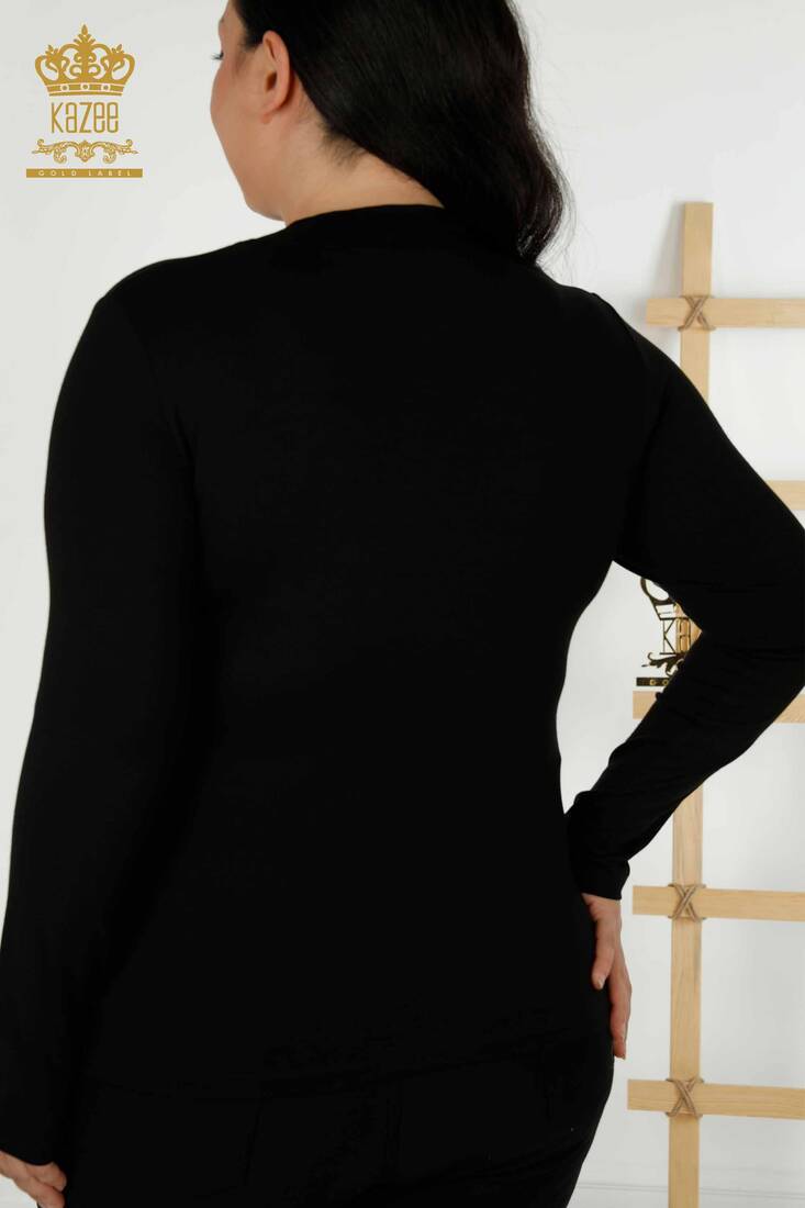 Women's Blouse Long Sleeve Black - 79258 | KAZEE