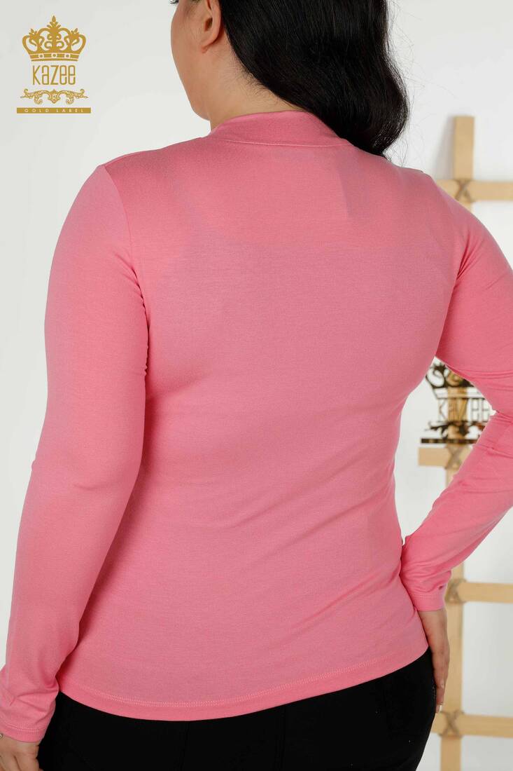 Women's Blouse Long Sleeve Pink - 79258 | KAZEE