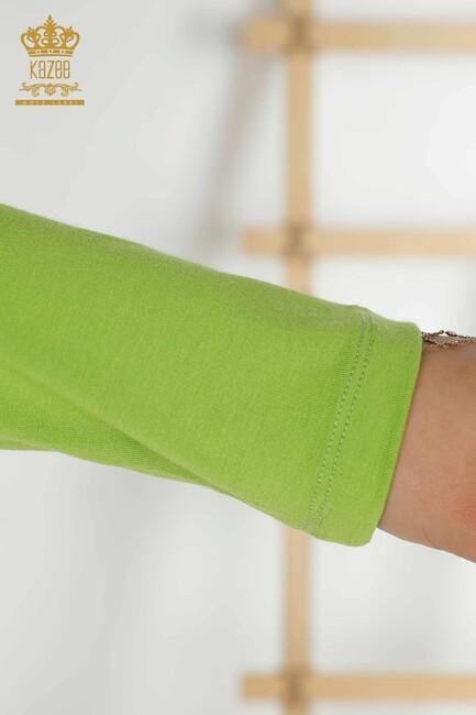 Women's Blouse Long Sleeve Pistachio Green - 79258 | KAZEE - Thumbnail