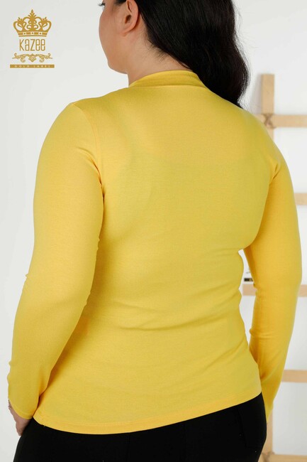 Women's Blouse Long Sleeve Yellow - 79258 | KAZEE - Thumbnail