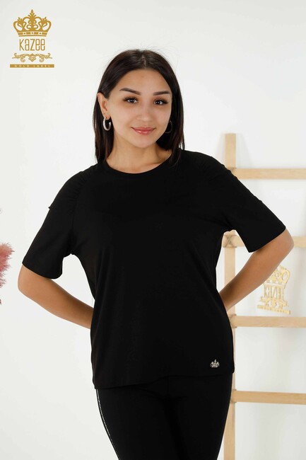 Women's Blouse Logo Black - 79219 | KAZEE - Thumbnail