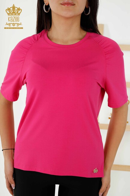 Women's Blouse Logo Fuchsia - 79219 | KAZEE - Thumbnail