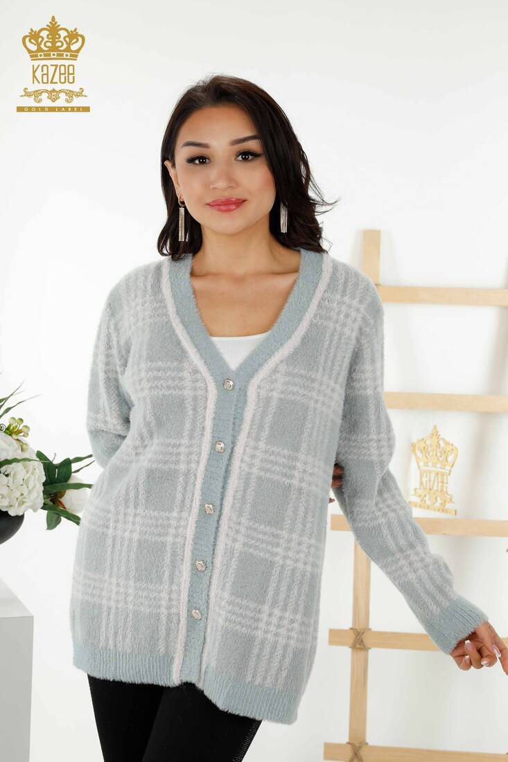 Women's Cardigan Buttoned Mint - 30177 | KAZEE