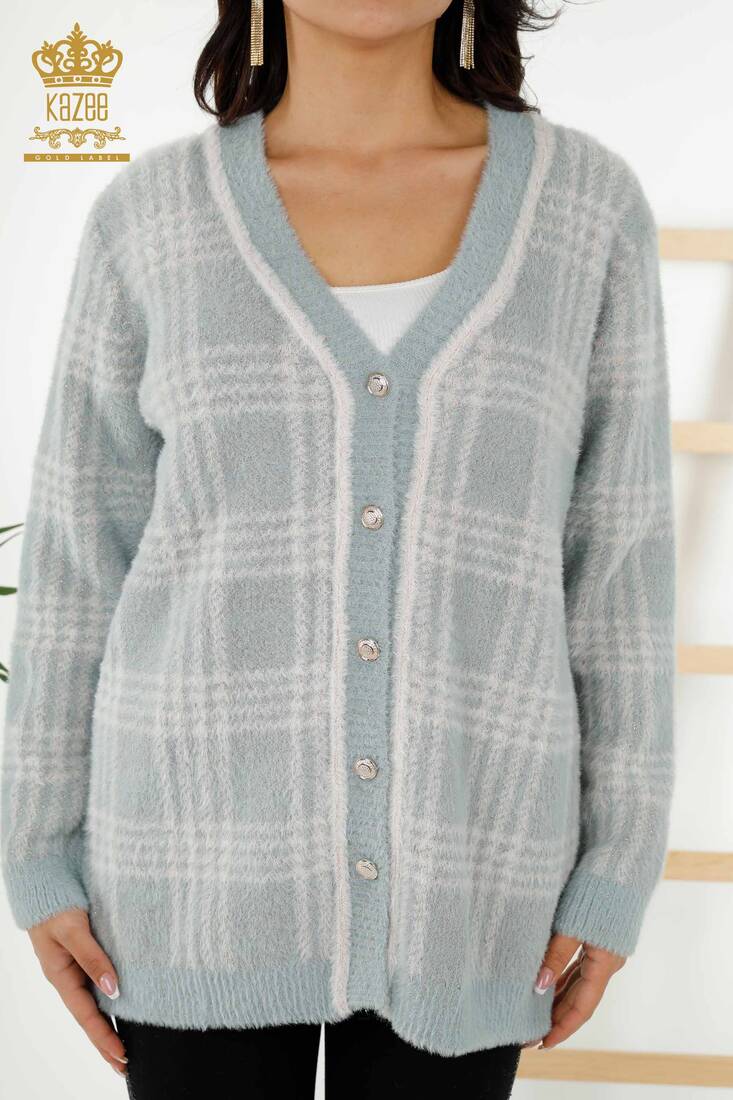 Women's Cardigan Buttoned Mint - 30177 | KAZEE