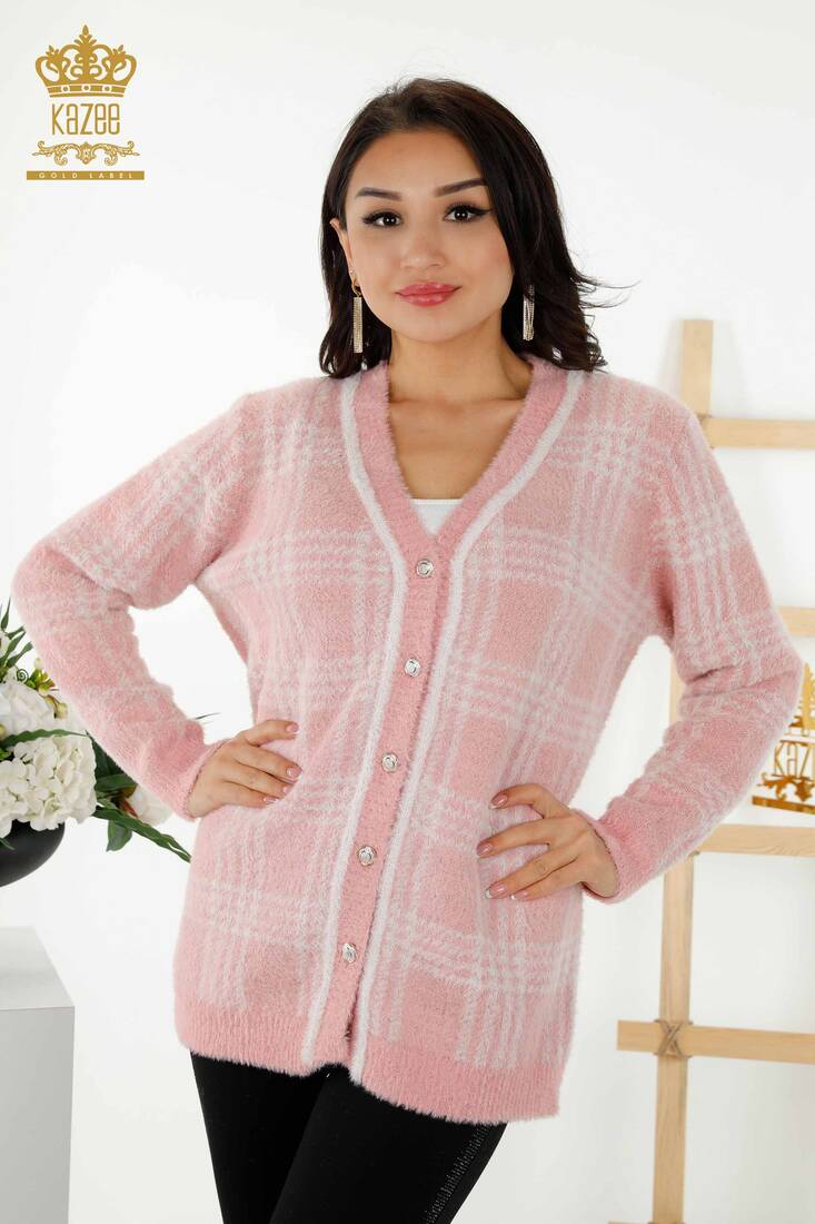 Women's Cardigan Buttoned Powder - 30177 | KAZEE