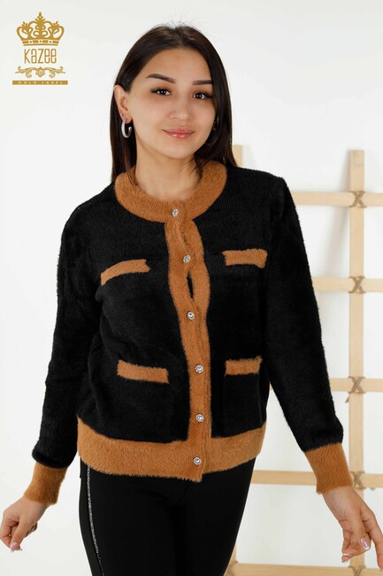 Women's Cardigan Buttoned Black - 30094 | KAZEE - Thumbnail