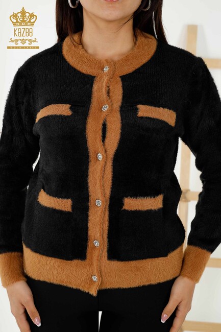 Women's Cardigan Buttoned Black - 30094 | KAZEE - Thumbnail