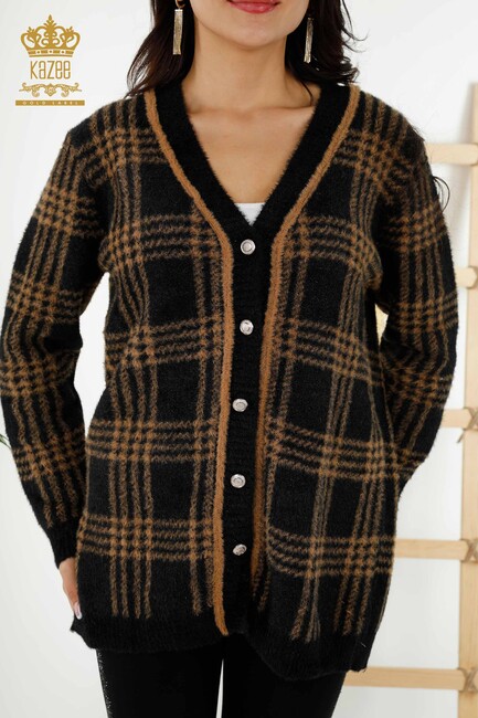 Women's Cardigan Buttoned Black - 30177 | KAZEE - Thumbnail