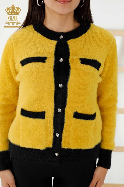 Women's Cardigan Buttoned Yellow - 30094 | KAZEE - Thumbnail