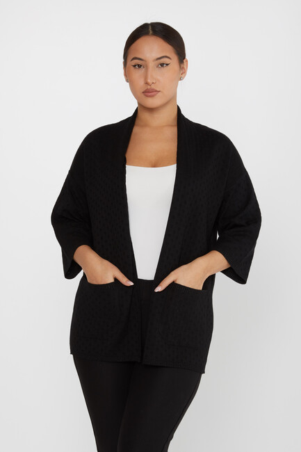 Women's Cardigan Pocket Black - 30056 | KAZEE - Thumbnail