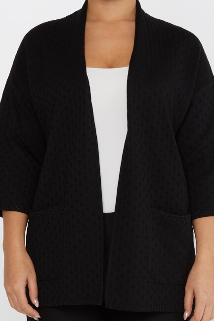 Women's Cardigan Pocket Black - 30056 | KAZEE - Thumbnail