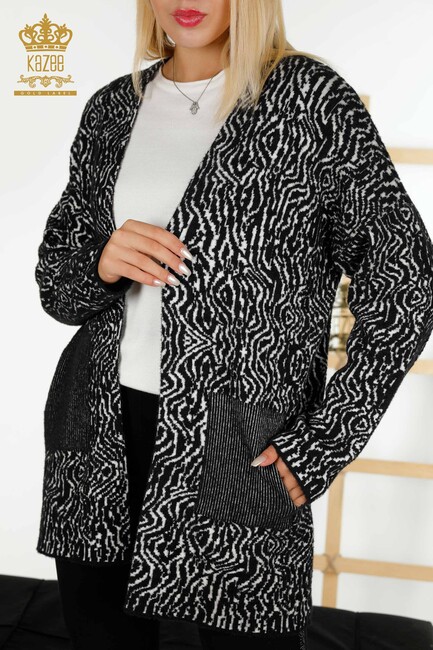 Women's Cardigan Pocket Detailed Black - 30121 | KAZEE - Thumbnail